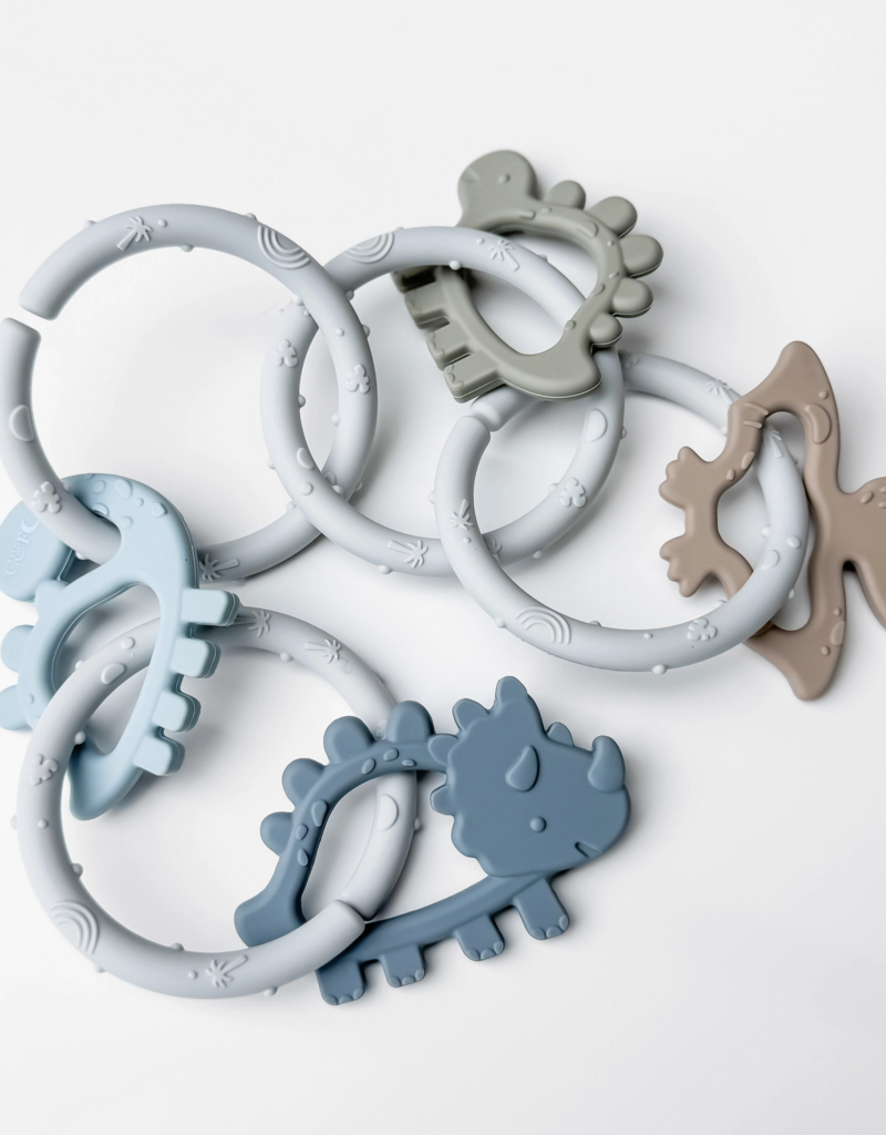 Calla & Friends Dino Rings Silicone Teether