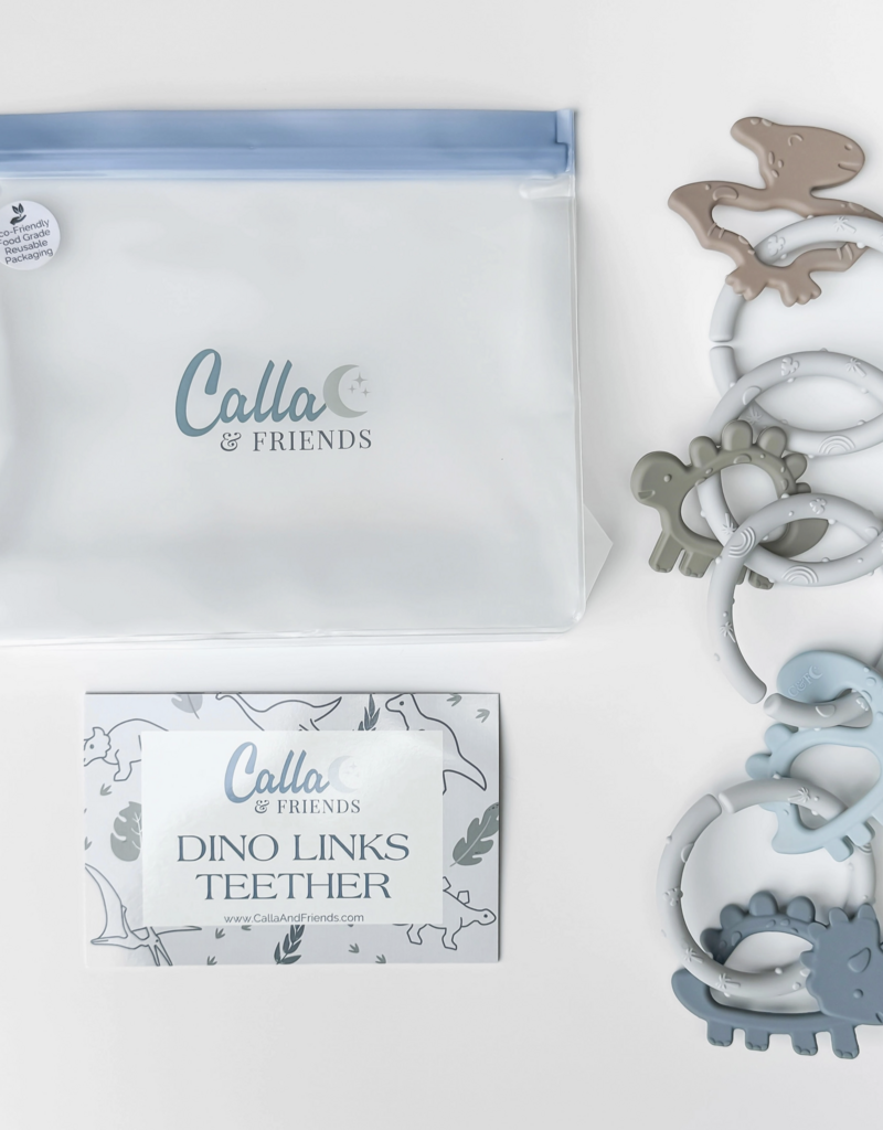 Calla & Friends Dino Rings Silicone Teether