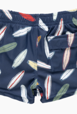 Pink Chicken boys swim trunk - navy surfboard