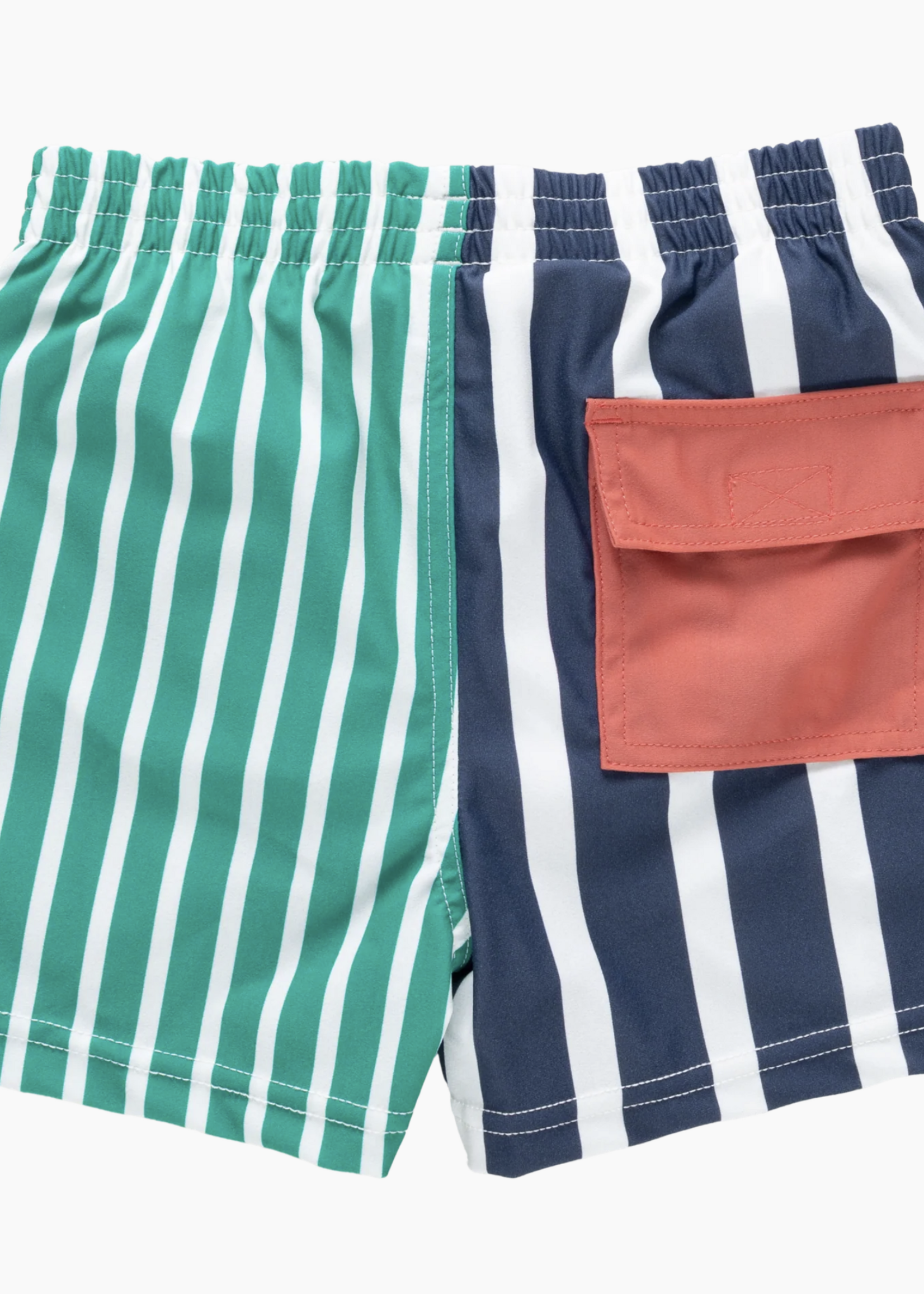 Pink Chicken boys swim trunk - multi stripe