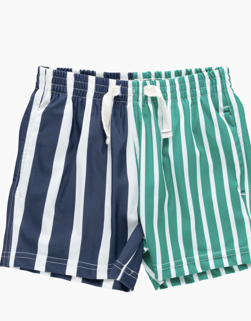 Pink Chicken baby boys swim trunk - multi stripe