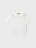Mayoral Boys Knit S/S Polo Cream