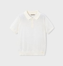 Mayoral Boys Knit S/S Polo Cream