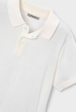 Mayoral Boys Knit S/S Polo Cream