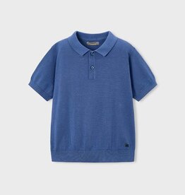 Mayoral Boys Knit S/S Polo Blue