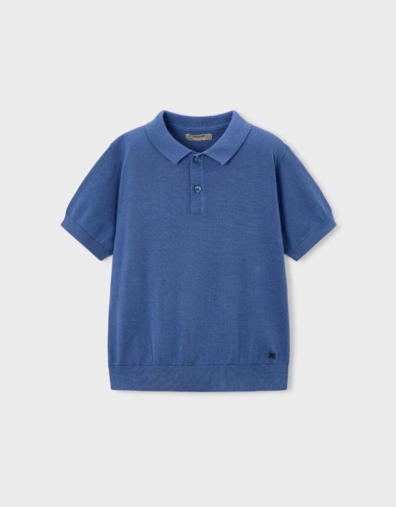 Mayoral Boys Knit S/S Polo Blue
