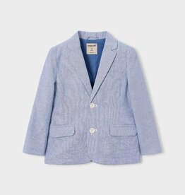Mayoral Linen Jacket Finely Blue Stripe