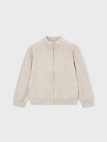 Mayoral Knit Zip up Sweater Oat