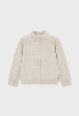 Mayoral Knit Zip up Sweater Oat