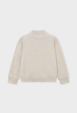Mayoral Knit Zip up Sweater Oat