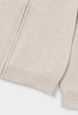 Mayoral Knit Zip up Sweater Oat