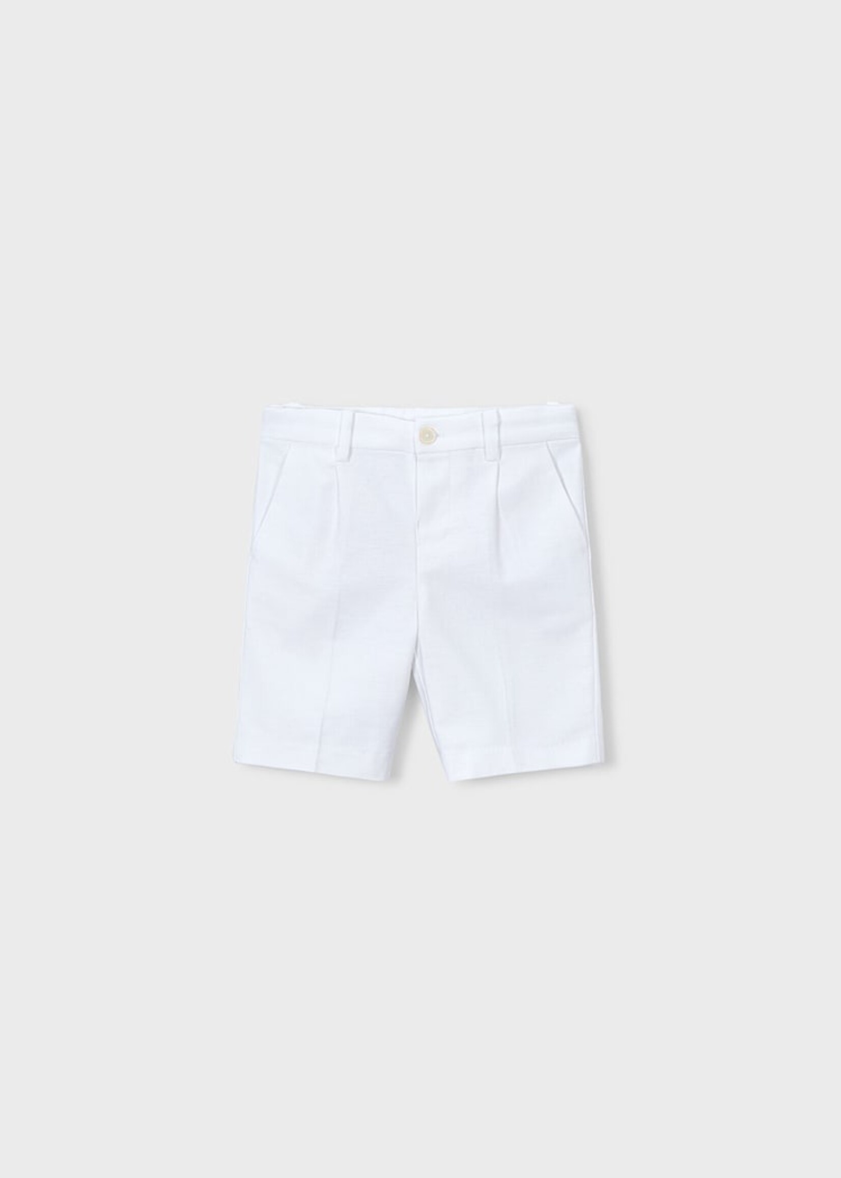 Mayoral Linen Suiting Shorts White