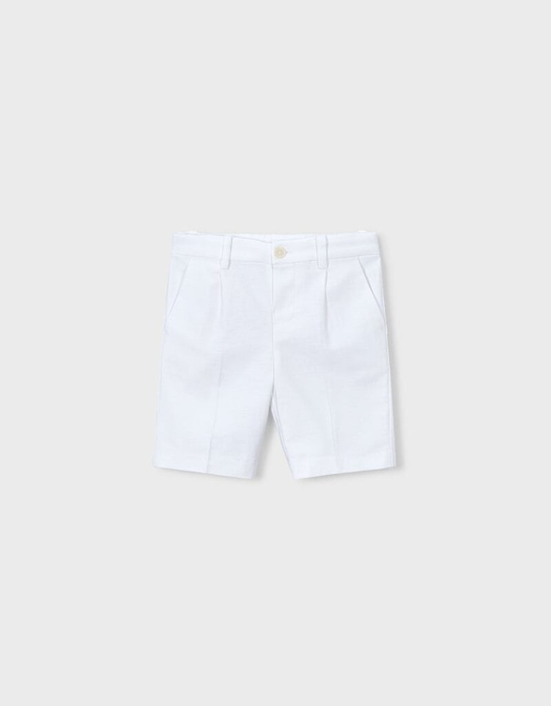Mayoral Linen Suiting Shorts White