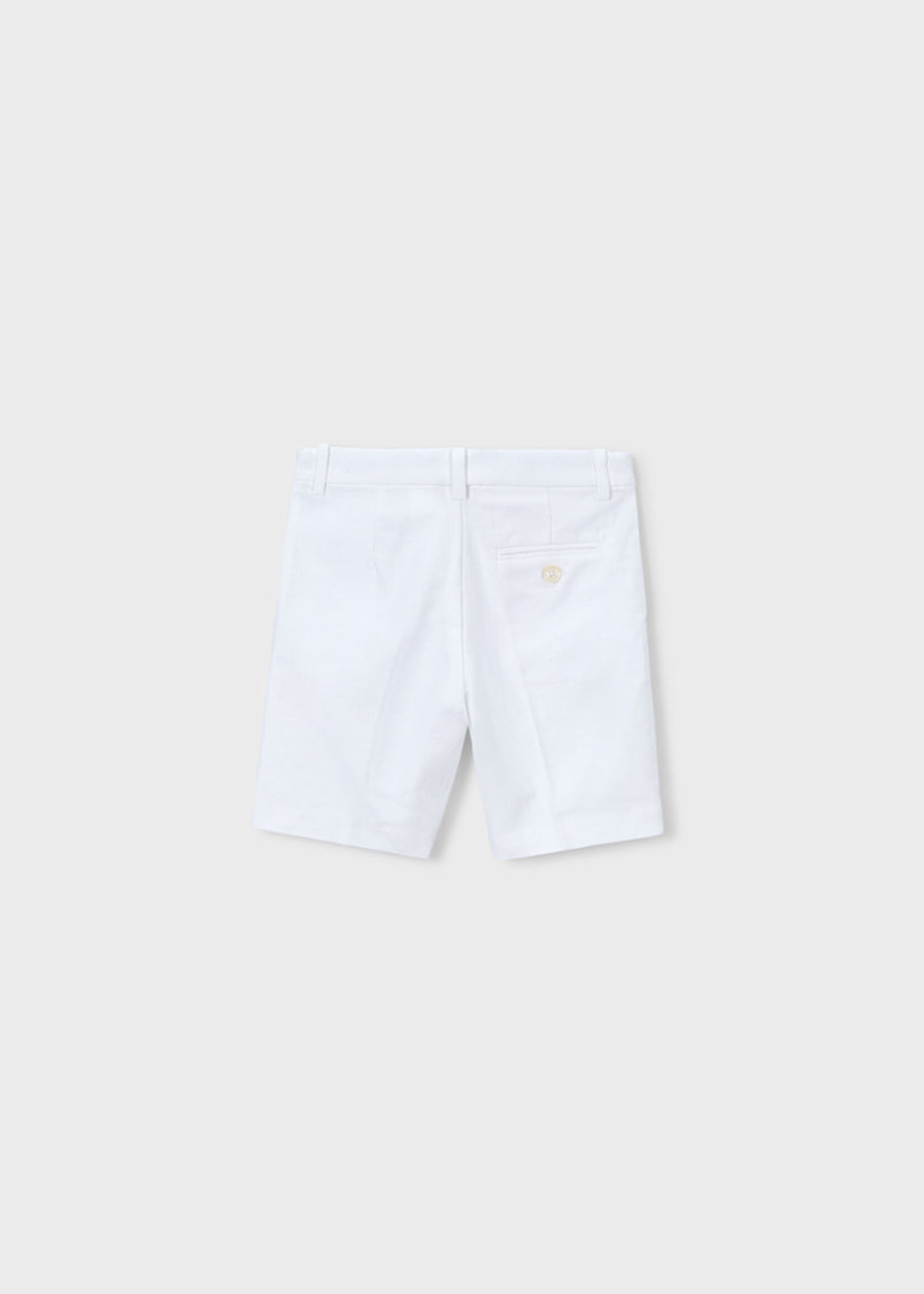 Mayoral Linen Suiting Shorts White
