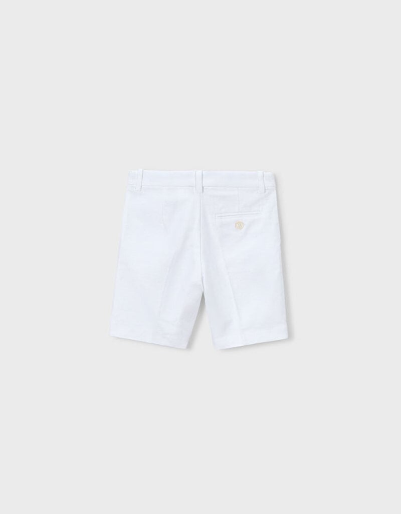Mayoral Linen Suiting Shorts White