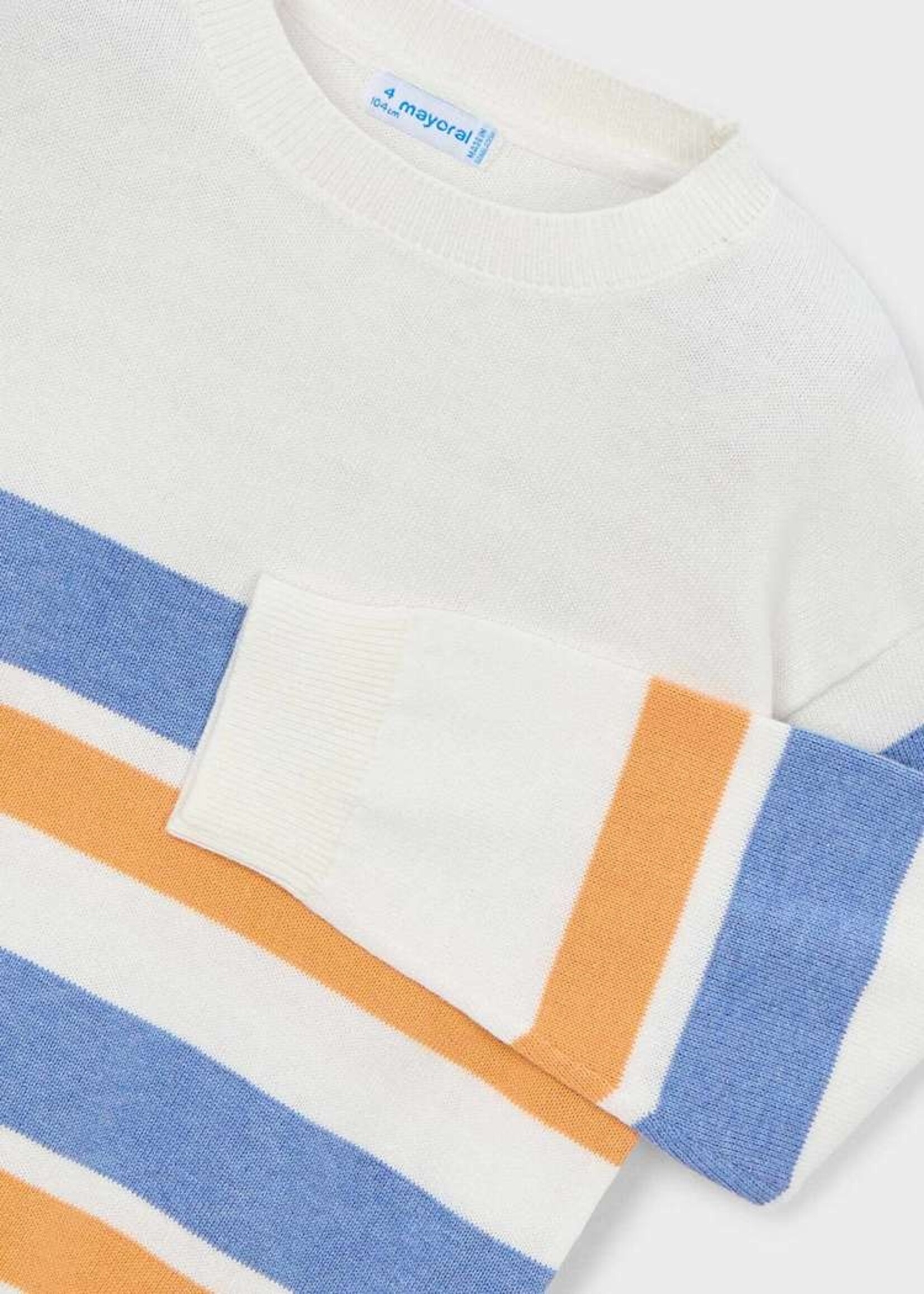 Mayoral Yellow/Blue Stripe Sweater