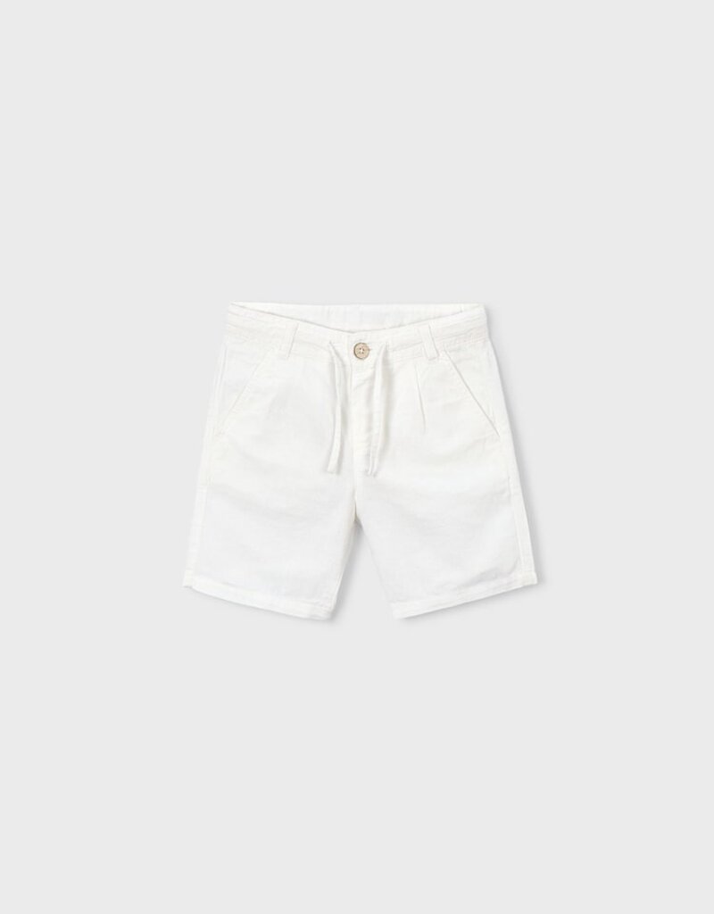 Mayoral Linen Shorts Cream