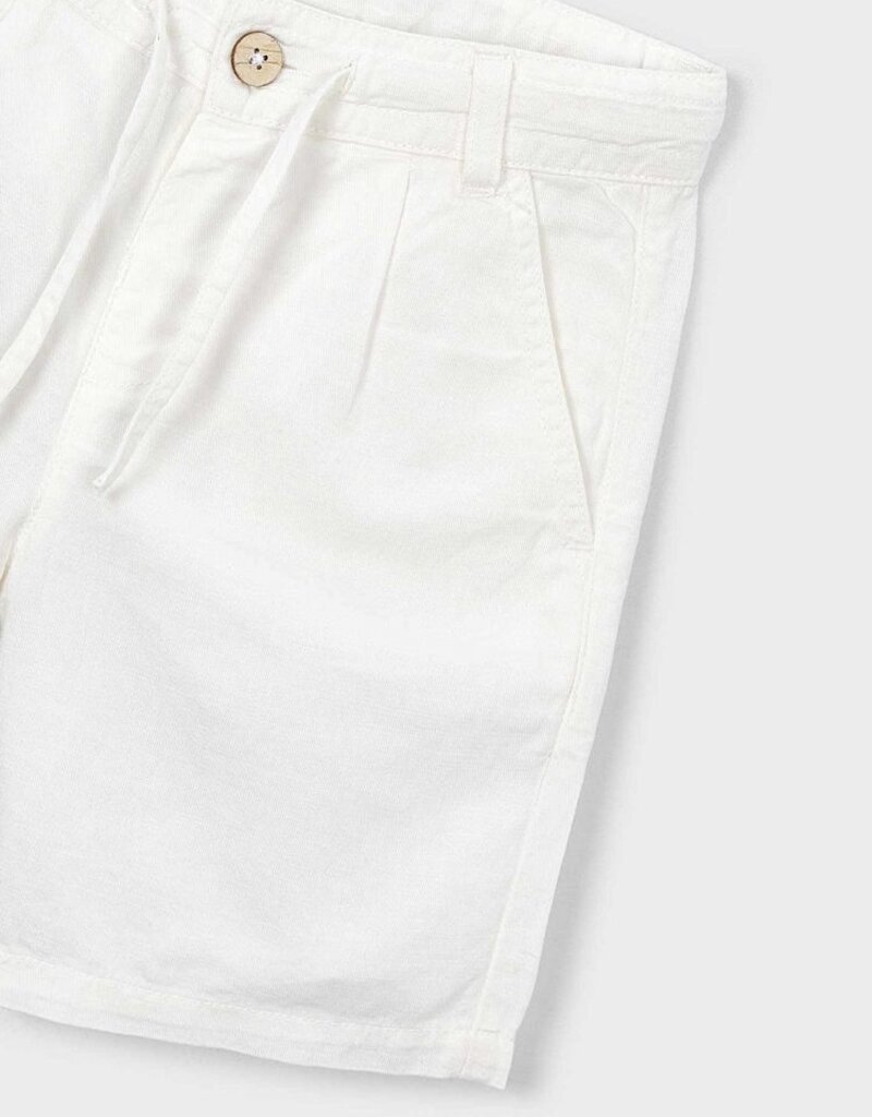 Mayoral Linen Shorts Cream