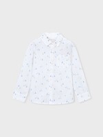 Mayoral SALE. L/S Linen Sailboat Print Shirt