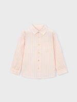 Mayoral SALE. L/S Linen Shirt Peach Stripe