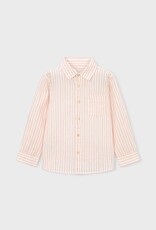 Mayoral L/S Linen Shirt Peach Stripe