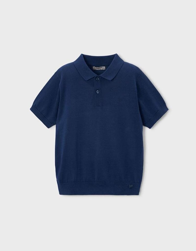 Mayoral Boys Knit S/S Polo Atlantic