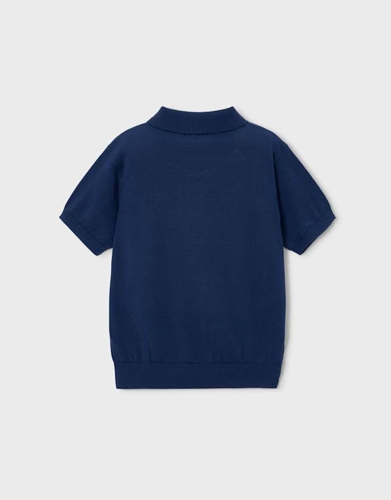 Mayoral Boys Knit S/S Polo Atlantic