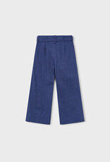 Mayoral Navy Linen Pants w/Embroidery