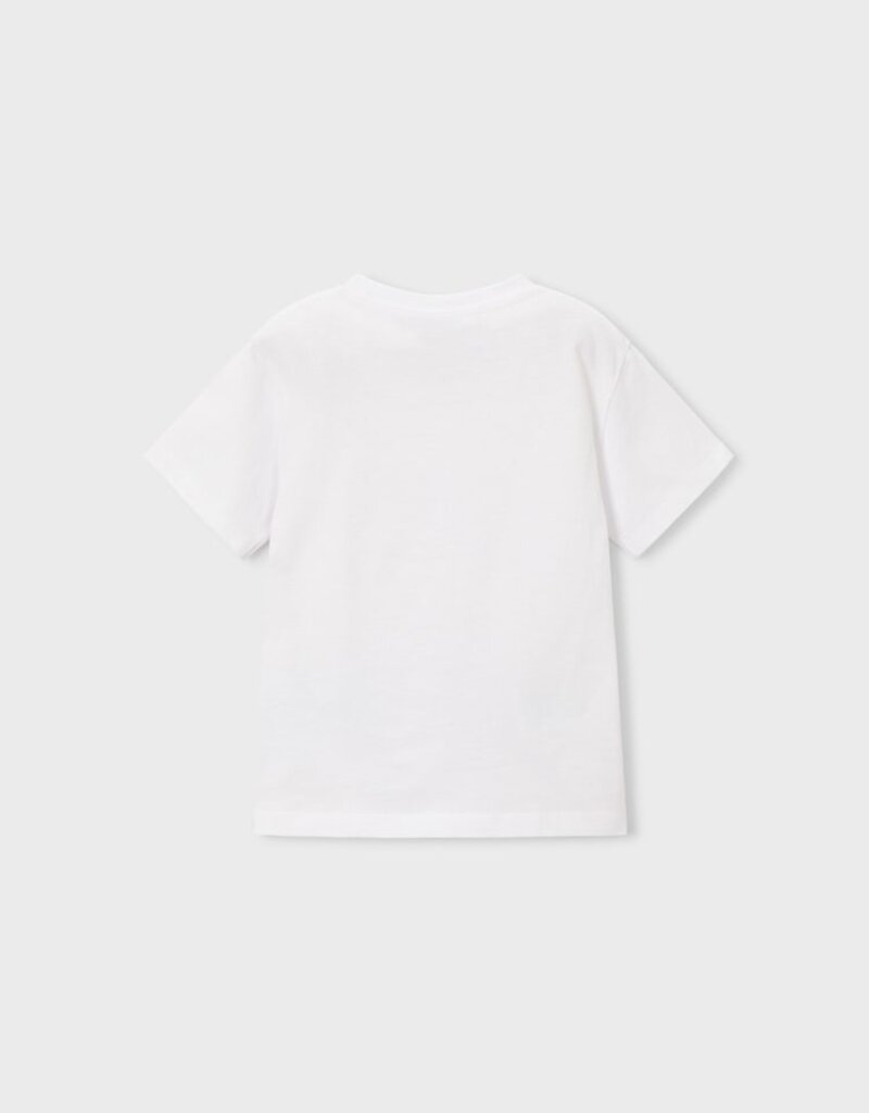 Mayoral White S/S Tee w/Shark Print