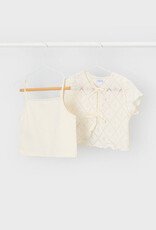 Mayoral Crochet S/S Top 2pc Set