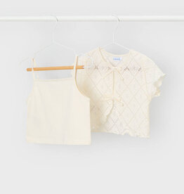Mayoral Crochet S/S Top 2pc Set