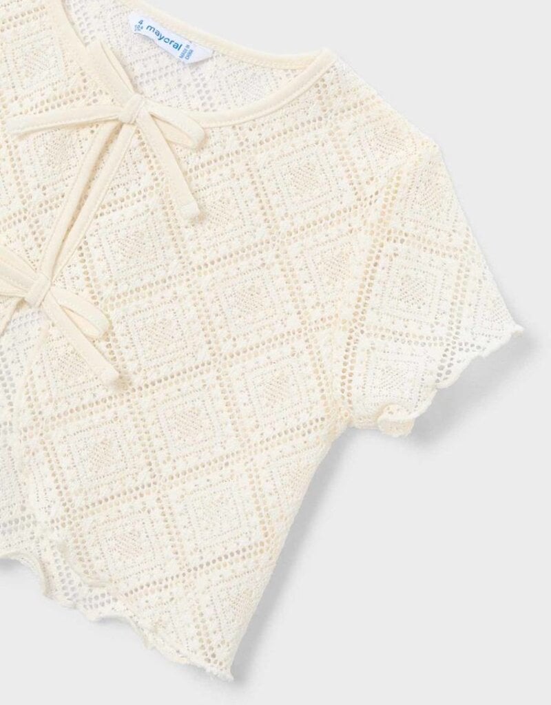 Mayoral Crochet S/S Top 2pc Set