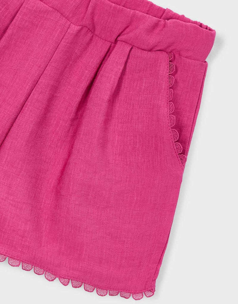 Mayoral Lace Trimmed Shorts Petal