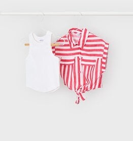 Mayoral Persimmon Stripe Top w/Tank Top
