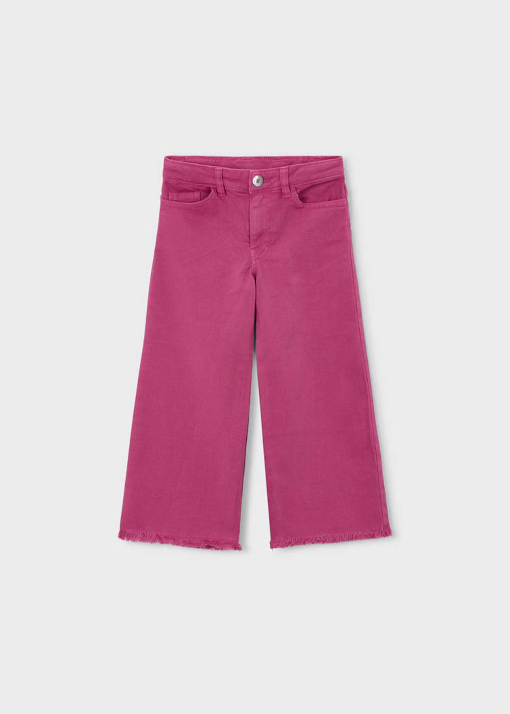 Mayoral Wide Leg Twill Pants Petal