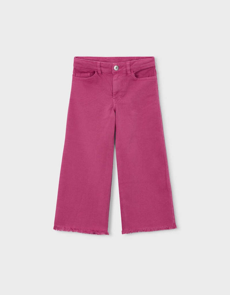 Mayoral Wide Leg Twill Pants Petal