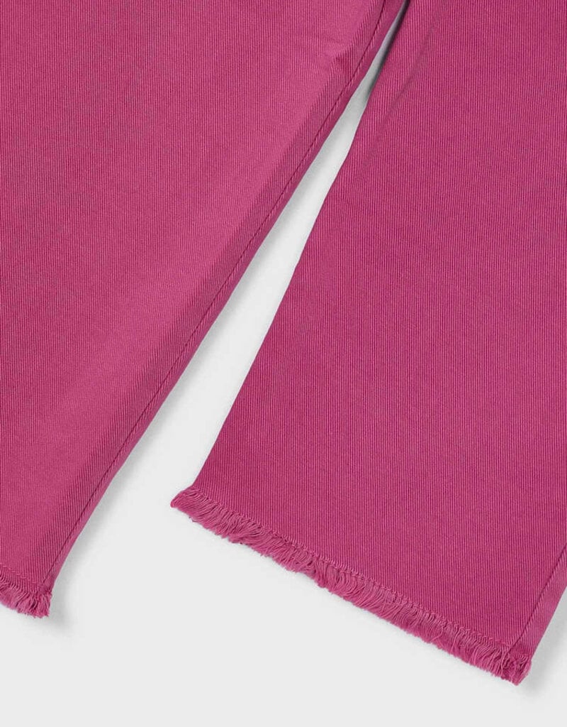 Mayoral Wide Leg Twill Pants Petal