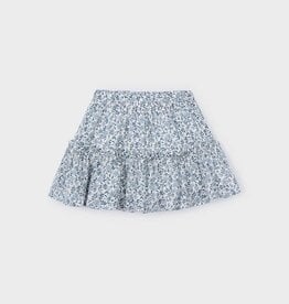 Mayoral Sky Blue Printed Dobby Skirt