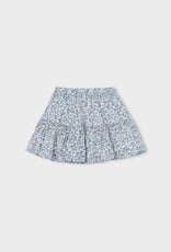 Mayoral Sky Blue Printed Dobby Skirt