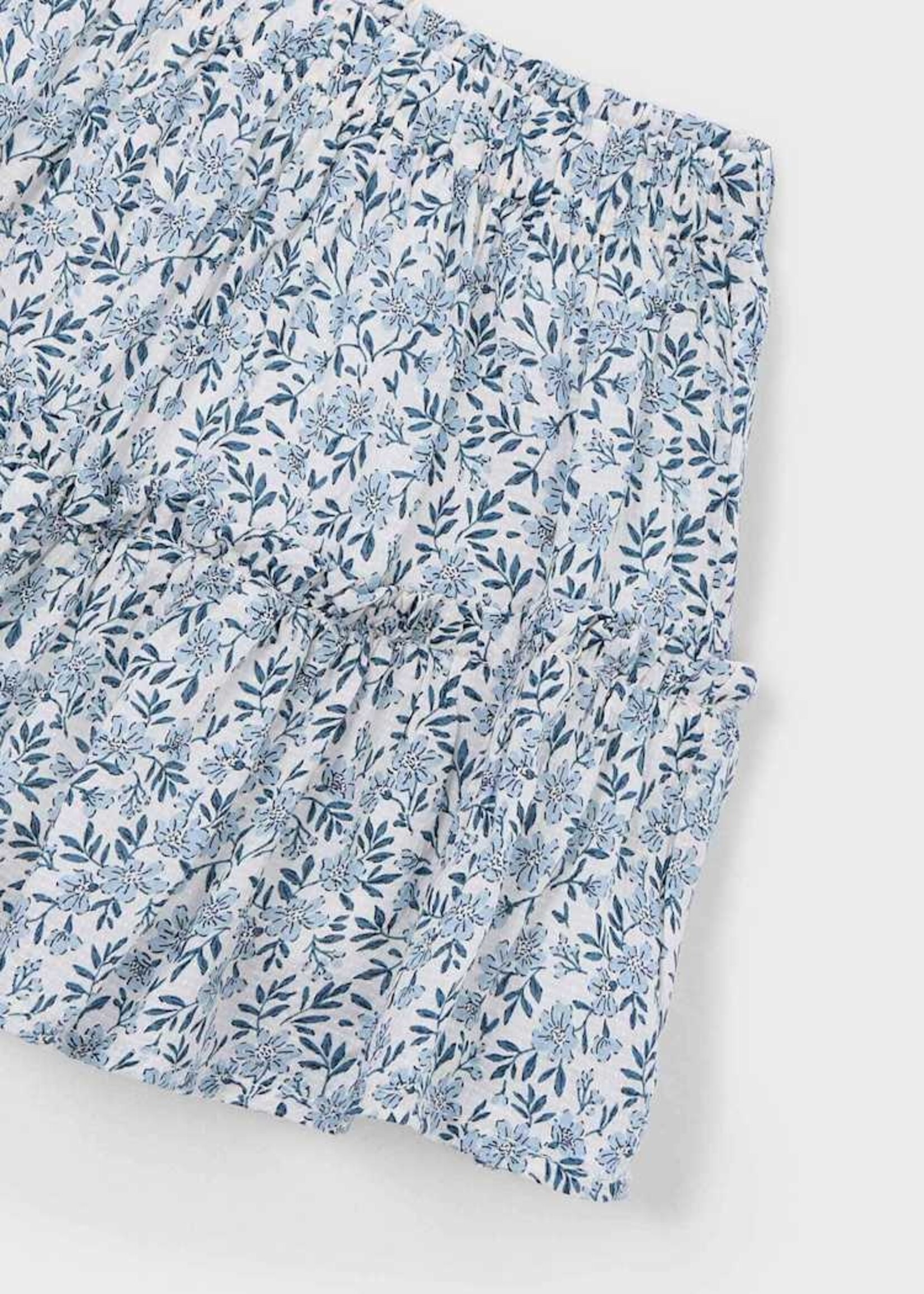 Mayoral Sky Blue Printed Dobby Skirt