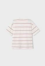 Mayoral White S/S Tee Red Stripe