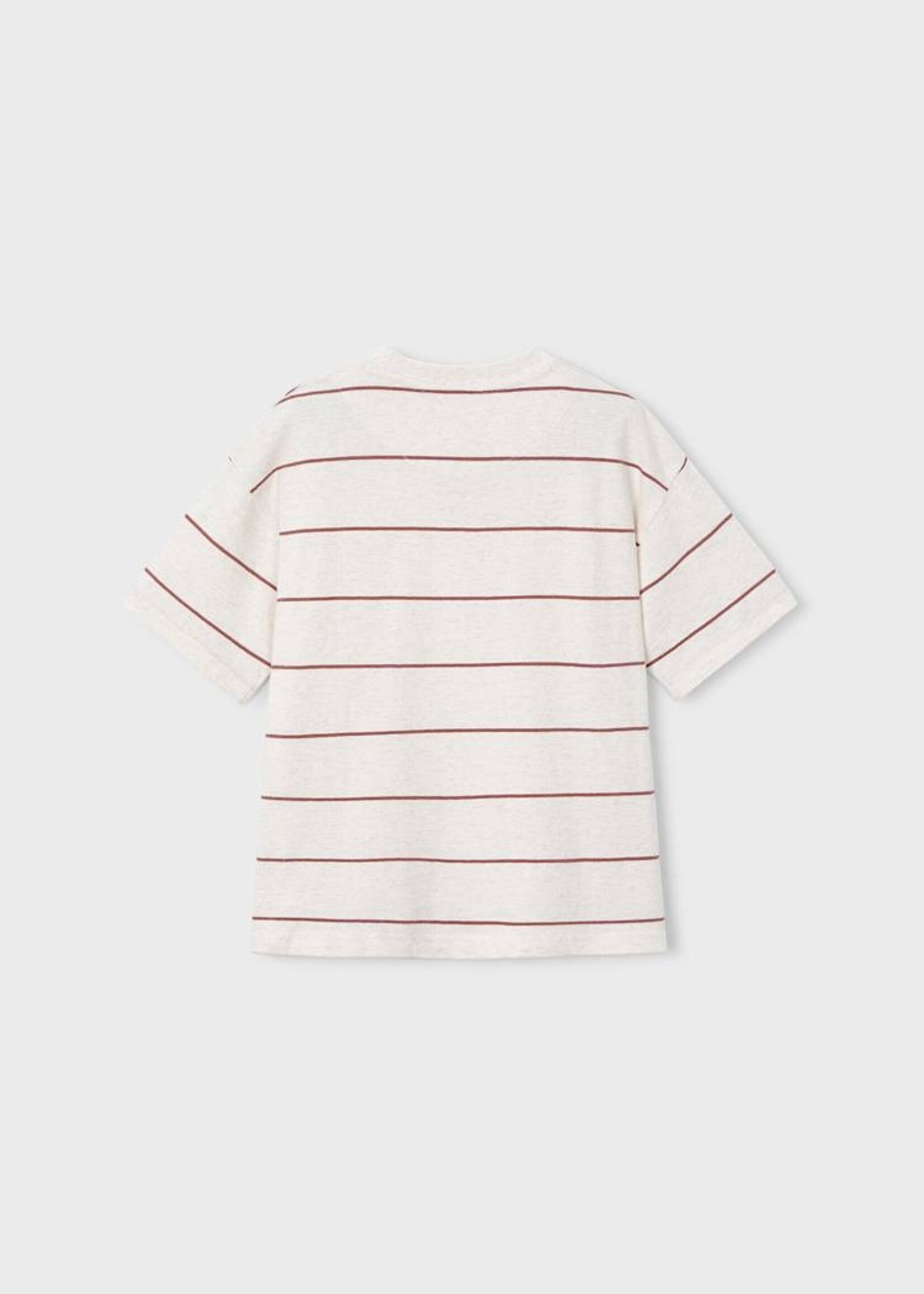 Mayoral White S/S Tee Red Stripe