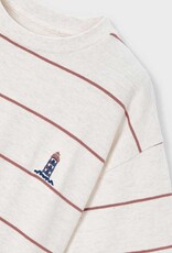 Mayoral White S/S Tee Red Stripe