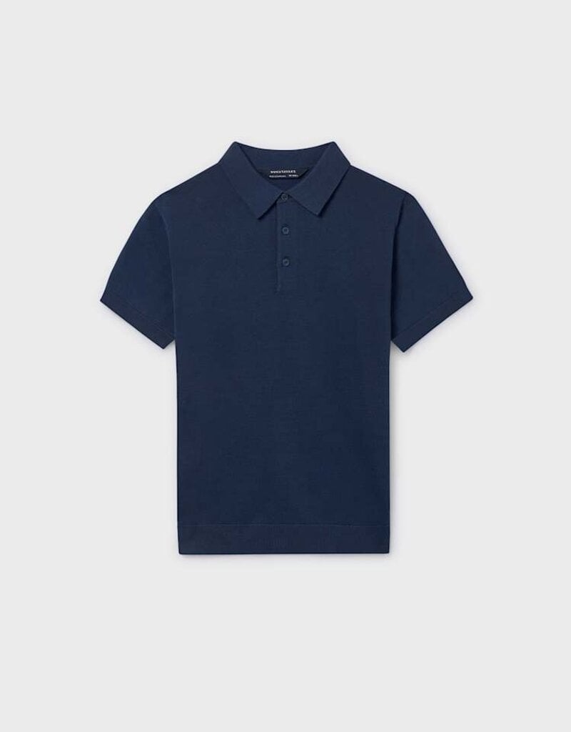 Mayoral Knit S/S Polo Atlantic