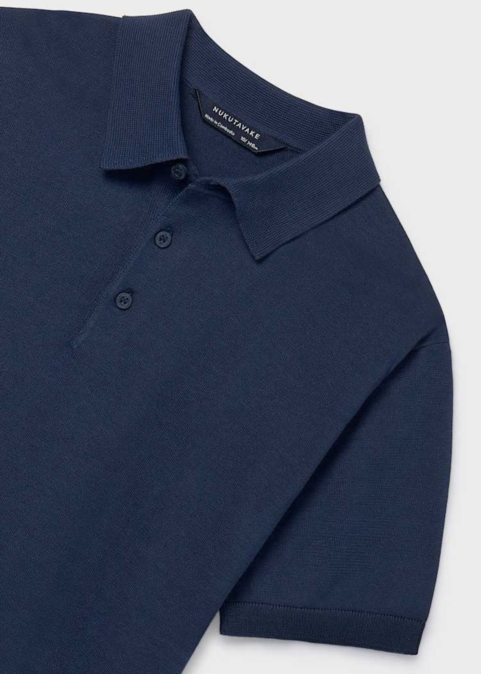 Mayoral Knit S/S Polo Atlantic