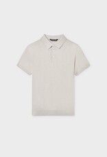 Mayoral Knit S/S Polo Stone