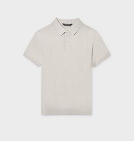 Mayoral Knit S/S Polo Stone