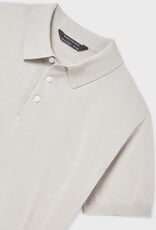 Mayoral Knit S/S Polo Stone