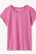 Hatley Kids candy pink pocket tee