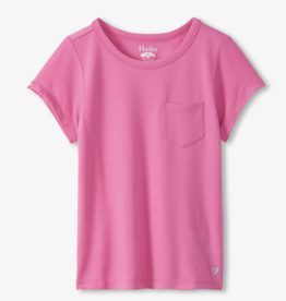 Hatley Kids candy pink pocket tee
